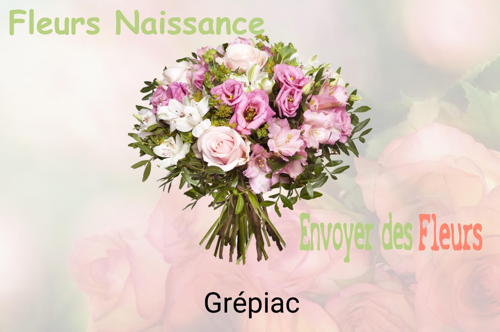 Bouquet de fleurs de naissance livré à Grépiac